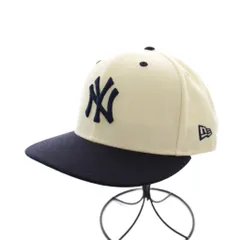 ニューエラ NEW ERA 59FIFTY ニューヨーク ヤンキース キャップ ツートン 帽子 7 3/8 58.7cm オフホワイト 白 紺 NYロゴ /YM