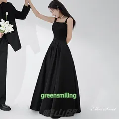 カラードレス パーティードレス ブラック ノースリーブ Aラインドレス ウェディングドレス ウエディングドレス 結婚式 二次会 花嫁 前撮り WP数量限定価格926