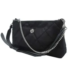 【新品】トリーバーチ 166060 0725 001 (ブラック) バッグ ショルダーバッグ TORY BURCH ウィラ キルティング調 ナイロン  ジップ ショルダー 肩掛け 2タイプショルダー付き アウトレット レディース