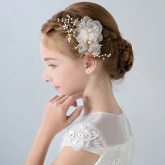 ヘアアクセサリー キッズ 子ども 女性 洋装 和装 髪飾り クリップ 花 子供 七五三 ピアノ ドレス 発表会 結婚式 パーティ キッズ コサージュ フォーマル コーム ヘアアクセ 女の子 ヘアピン ヘッドドレス 卒業式 入学式 卒園式 かわいい 白 ホワイト