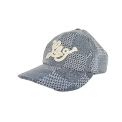 【中古】ルイヴィトン LOUIS VUITTON キャップ ダミエ デニム 3D 帽子 青 ブルー M7534L ☆AA★ メンズ ルイヴィトン LOUIS VUITTON キャップ ダミエ デニム 3D 帽子 青