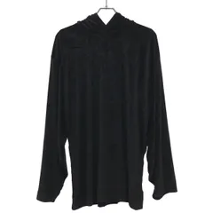 BALENCIAGA バレンシアガ 22AW ベルベットプルオーバーパーカー SL91 720654 ブラック Lのサムネイル