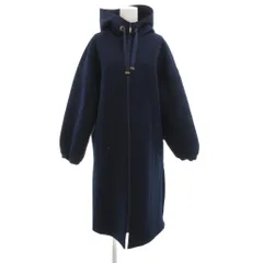 FIGURINE フーデッドコート ロング丈 ジップアップ 42 紺 ネイビー /JS