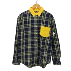 ラコステライブ Lacoste Live Boxy Fit 長袖チェックシャツ メンズ JPN：S 