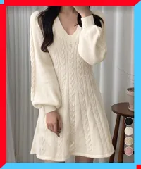 新品 レディース ニットワンピース ケーブル編みミニワンピ 体型カバー ニット 着回しニットワンピ 大人フェミニン 秋服【送料無料】