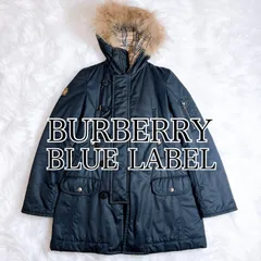 バーバリーブルーレーベル 2way エンブレム 中わたダウンコート ノバチェック