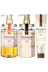 シャンプー/トリートメント/ヘアパック ] 3点セット[ モイスト ディープ (アンドハニー) &honey