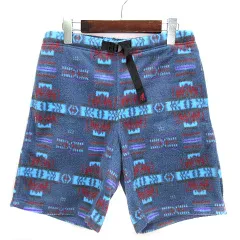 グラミチ GRAMICCI フリース クライミングショーツ ショートパンツ ネイティブ チマヨ柄 ネイビー 紺 S GMP001