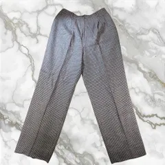 vintage BURBERRYS チェック柄 ワイドパンツ 15 b46