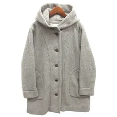 ジャンニロジュディチェ GIANNI LO GIUDICE フリース コート フード付き グレージュ 36