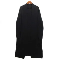 グリーンレーベルリラクシング ユナイテッドアローズ green label relaxing ハンドウォッシュ スーパーロング ニット カーディガン ボタンレス 長袖 ブラック 黒