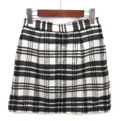 スナイデル SNIDEL チェック ボックス ミニ スカート 2022AW ホワイト ブラック 白 黒 1 SWFS224042