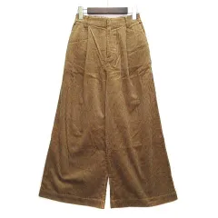 アーバンリサーチ サニーレーベル Sonny Label 太畦 コーデュロイ ワイド パンツ ウエストゴム キャメルベージュ 36