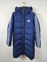 キッズ アディダス アクティブ ロングダウンジャケット ネイビー 160 ほぼ新品