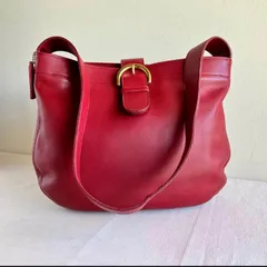 Rare Vintage Coach Eldridge Hobo Bag Red Leather Shoulder Bag
