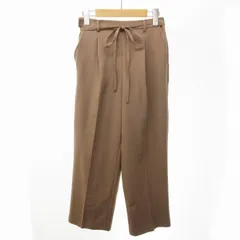 フリークスストア FREAKS STORE 美品 センタープレスワイドパンツ スラックス イージー F 茶 ブラウン 203-3437 0716 ■MET1