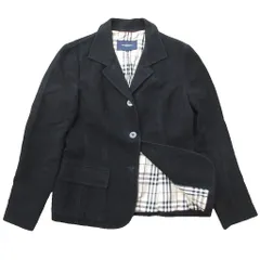 バーバリー ロンドン BURBERRY LONDON 美品 テーラードジャケットジャケット ブレザー 長袖 コーデュロイ 黒 ブラック 42 約XL ■WY