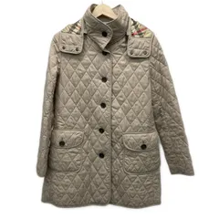 Burberry LONDON(バーバリーロンドン) コート サイズ40 L レディース - ベージュ 長袖/キルティング/中綿/フード着脱可/秋/冬