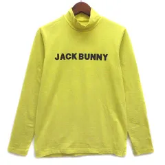 ジャックバニー Jack Bunny!! ロゴ ハイネック インナーシャツ カットソー 長袖 2021年モデル ゴルフウェア イエロー 黄 4 262-1266901