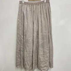 a.v.v アー・ヴェ・ヴェ　ベージュ系　プリーツスカート　ロング丈　無地シンプル カジュアル シンプル ボトムス