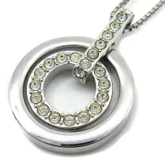 スワロフスキー SWAROVSKI Circle サークル パヴェ ネックレス ペンダント ベネチアンチェーン 40cm