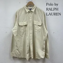 ポロバイラルフローレン 長袖 コットン シルク ダブル フラップ ポケット シャツ メンズ XL ISItems【USED】【古着】【中古】50148313