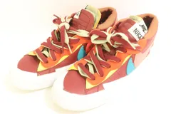 【中古】 NIKE メンズスニーカー 25.5cm sacai × KAWS BLAZER LOW TEAM NIKE 25.5cm 赤 レッド ロゴ