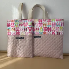 入園入学　レッスンバッグ　シューズケース　キルティング　くつ　2点セット