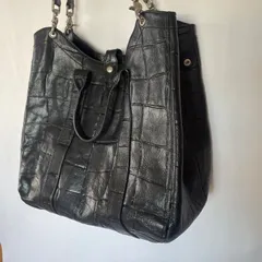 2way ダニエルアンドボブ　クロドーロ　クロコ　本革　レザー　ローディー　牛革　トートバッグ　ブラック　黒