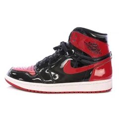ナイキ NIKE Air Jordan 1 High OG Patent Bred エアジョーダン1ハイOGパテントブレッド ハイカットスニーカー US9.5 27.5cm 黒 ブラック 赤 レッド 555088-063