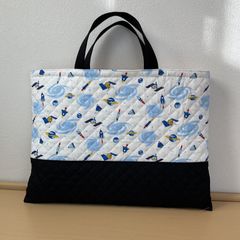 入園入学 ピンク星座ユニコーン柄キルティングレッスンバック絵本袋