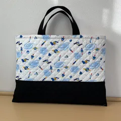 入園入学　レッスンバッグ　手提げ　通園バッグ　絵本袋　キルティング　宇宙