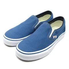 バンズ VANS クラシック スリッポン CLASSIC SLIP-ON スニーカー ネイビー 紺 23cm VN000EYENVY 新品同様