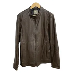 nano universe(ナノユニバース) ライダースジャケット サイズL メンズ - ダークブラウン 長袖/フェイクレザー/秋/春