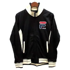フィラ FILA トラックジャケット ジャージ 裏起毛 ブラック 黒 L