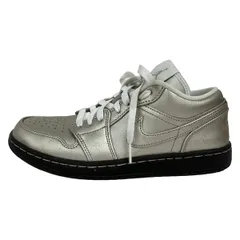 NIKE(ナイキ) スニーカー 24 レディース ウィメンズエアジョーダン 1 LOW SE HQ3529-099 シルバー レザー