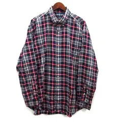 ラルフローレン RALPH LAUREN BLAKE チェック ボタンダウン シャツ 長袖 紺 ネイビー XL 90s ヴィンテージ ☆AA★