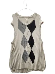 DOCKERS ヴィンテージ アーガイル ベージュ ニット ベスト XL/XG