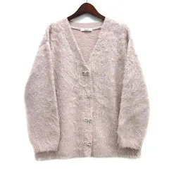 スナイデル SNIDEL ビジューリボン カーディガン 長袖 ピンク F SWNT245237