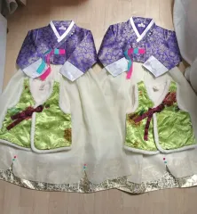 ビダンクム チマチョゴリ1着＋ファーベスト1枚 出品 (SET2点も出品中) 女の子チマチョゴリ6号 双子 女の子服