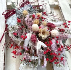再販　ドライフラワー＆プリザーブドフラワー　スワッグ