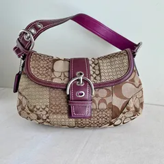 Coach Vintage y2k Jacquard Medium Soho Flap Patchwork Shoulder bag Purple
