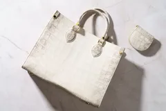 極希少ヒマラヤ本物クロコダイル｜天然グラデーションが輝くセンター取り高級ハンドバッグトート＆ポーチ付
