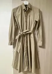 ポロラルフローレン レディース ベルト付き フレア オックスフォードシャツ ロング丈ワンピース ドレス