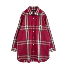 BURBERRY LONDON　デザインシャツ　ノバチェック　レッド　三陽商会