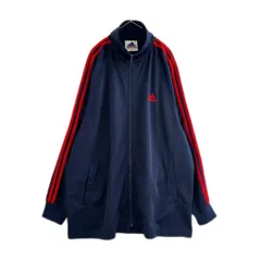 90s　adidas　トラックジャケット　刺繍ロゴ　ワンポイント　万国旗