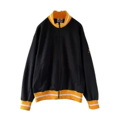 80s　Champion　トラックジャケット　old　刺繍ロゴ　ラインリブ