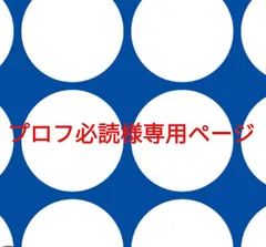 プロフ必読様専用ページです。