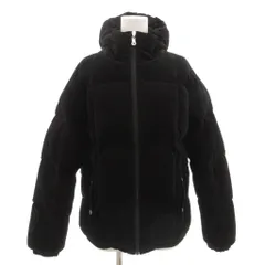 サボタージュ Sabotage ダウンジャケット ジップアップ コーデュロイ フード 黒 ブラック /GV