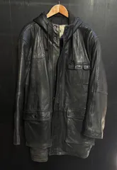 90s HARAJUKU MOTHER 原宿マザー ラム レザー ジャケット ミドル丈 コート 裏地 ブランケット キルティング